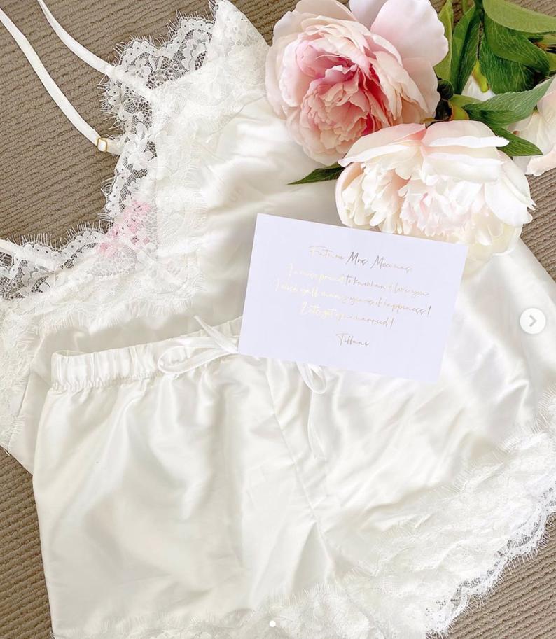 Bridal Cami Sets - Lace & Silk - Le Rose AU